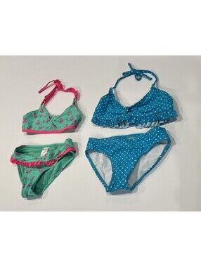 Xhilaration Girls 2 Piece Bikini Swimsuit Size 6/6x  Lot of 2
